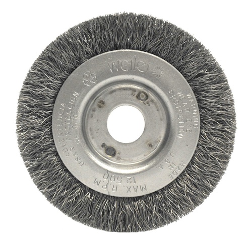 Picture of Weiler 3" Dia. X 3/8-1/2" Arbor Hole Crimped Wire Wheel Brush